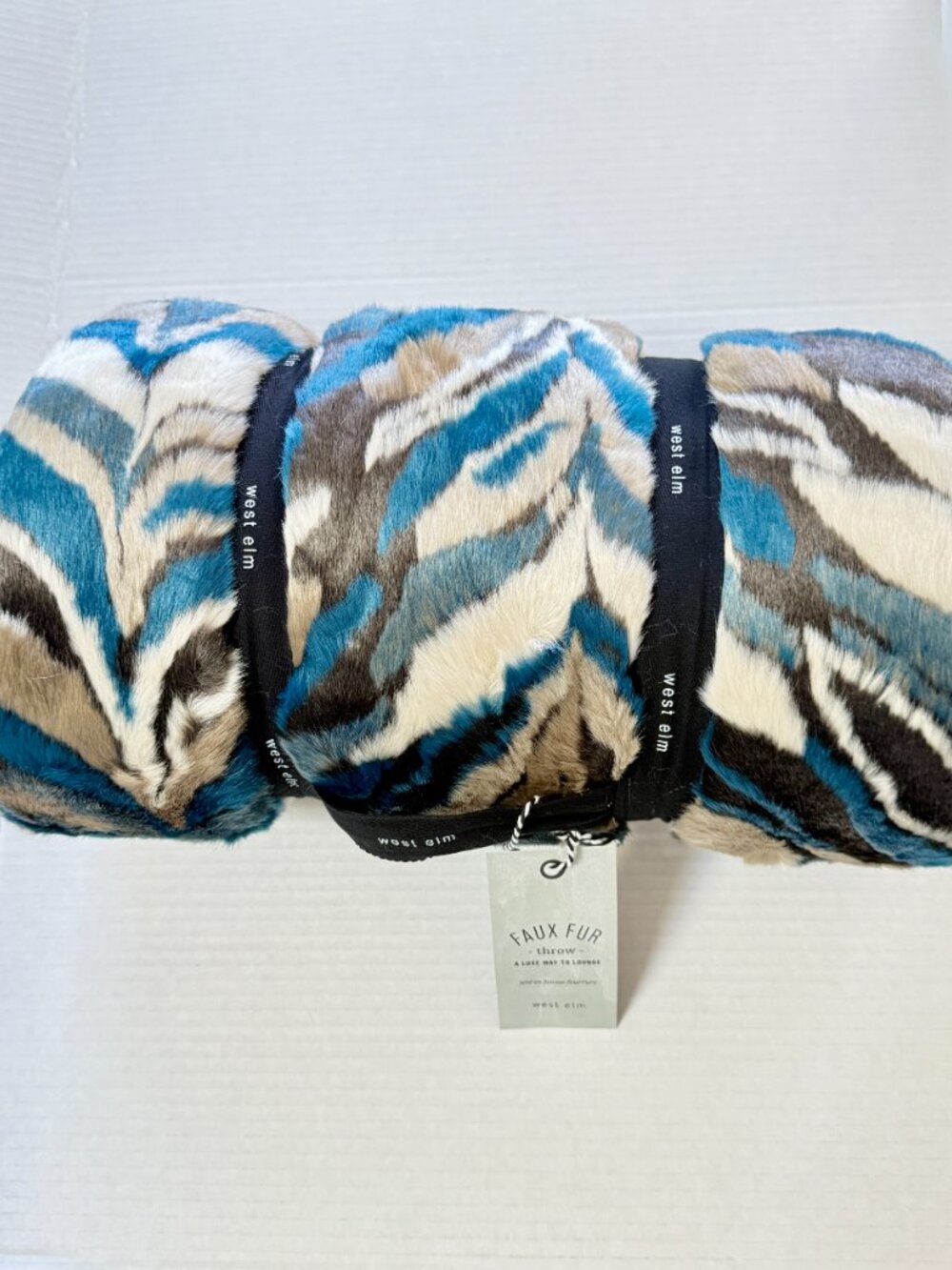 West Elm Modern Faux Fur Throw